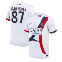 Fotbalové Dres Paris Saint-Germain Joao Neves #87 Venkovní 2024-25 Krátký Rukáv